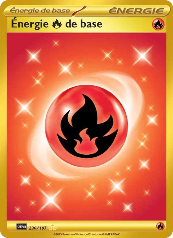 Carte Pokemon 230/197 Énergie Fire de base Hyper Rare | LorenZone