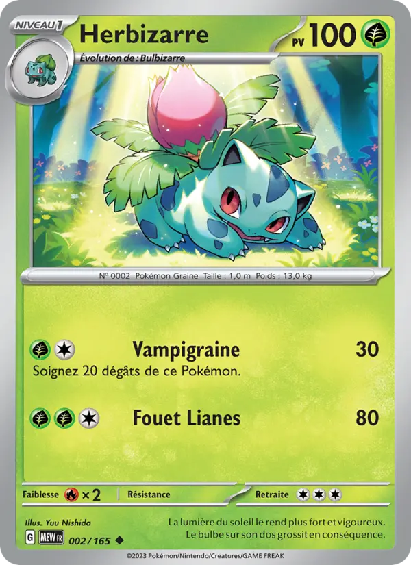 Carte Pokemon 002/165 Herbizarre | LorenZone