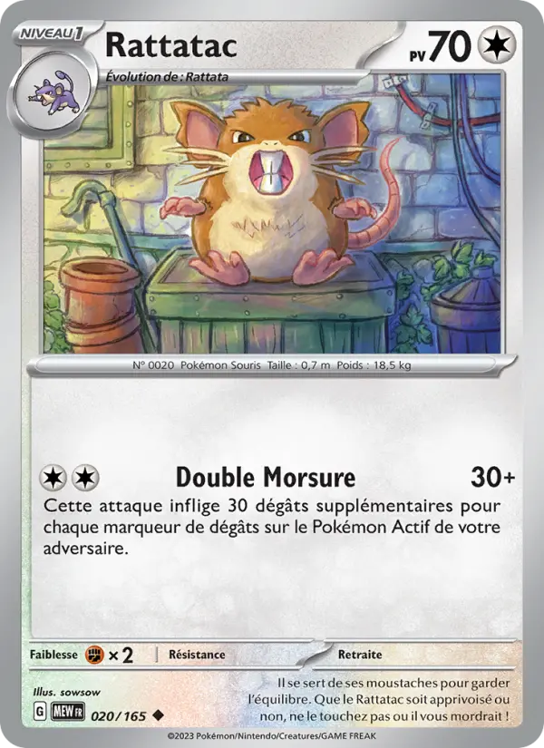 Carte Pokemon 020/165 Rattatac | LorenZone