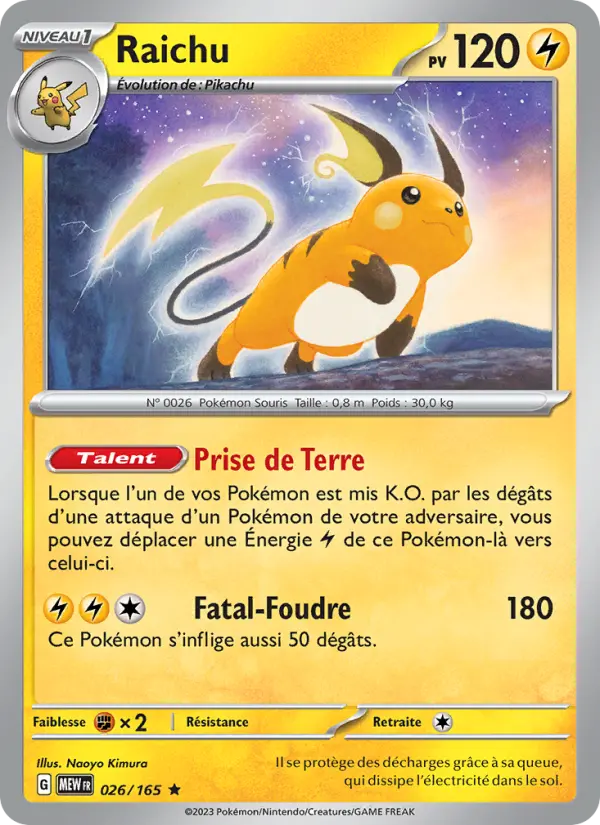 Carte Pokemon 026/165 Raichu Holo | LorenZone