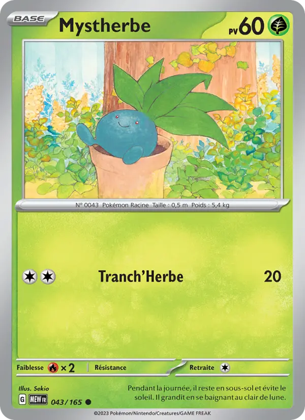 Carte Pokemon 043/165 Mystherbe | LorenZone