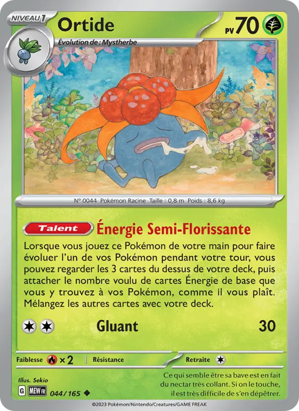 Carte Pokemon 044/165 Ortide | LorenZone