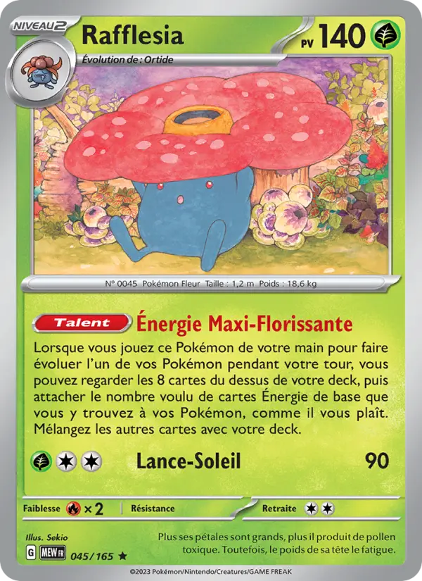 Carte Pokemon 045/165 Rafflesia Holo | LorenZone