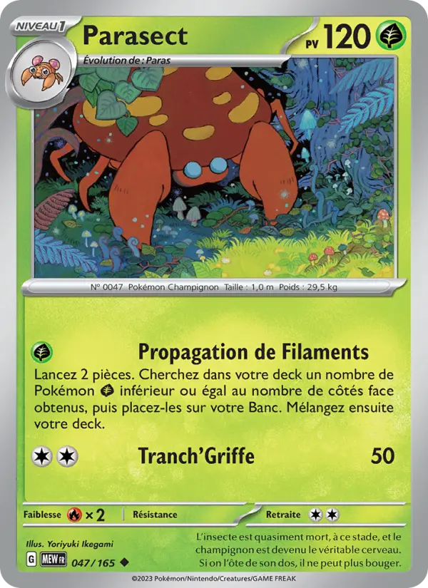 Carte Pokemon 047/165 Parasect | LorenZone