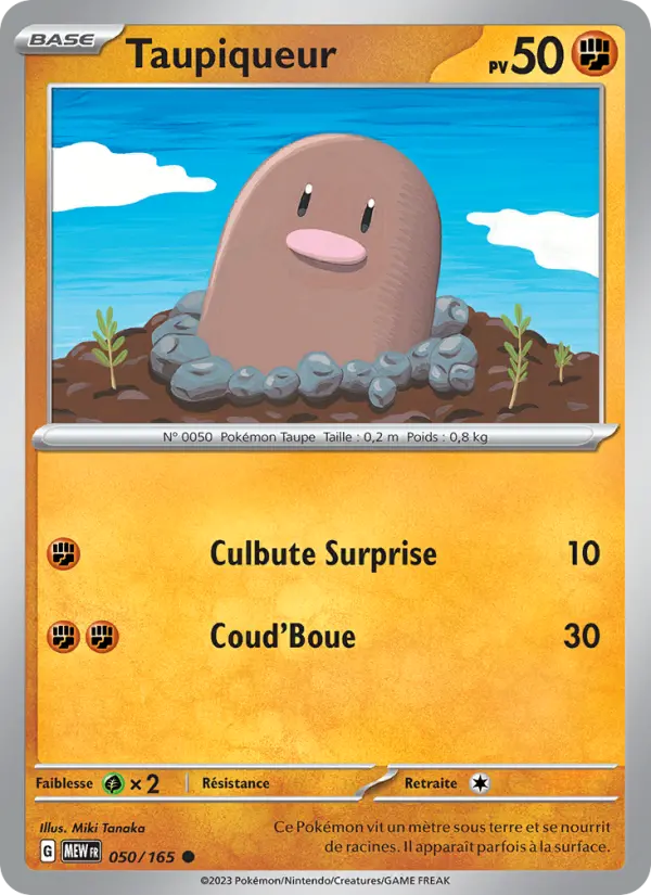 Carte Pokemon 050/165 Taupiqueur | LorenZone