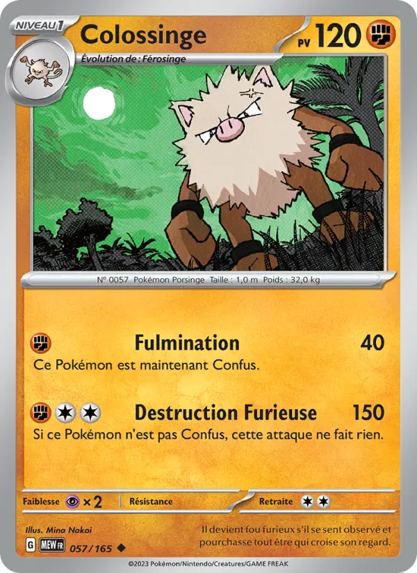 Carte Pokemon 057/165 Colossinge | LorenZone