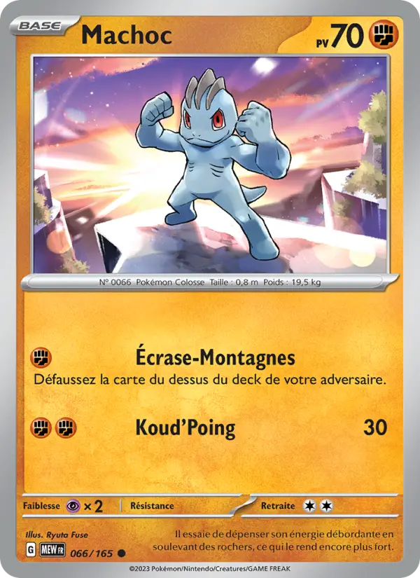 Carte Pokemon 066/165 Machoc | LorenZone