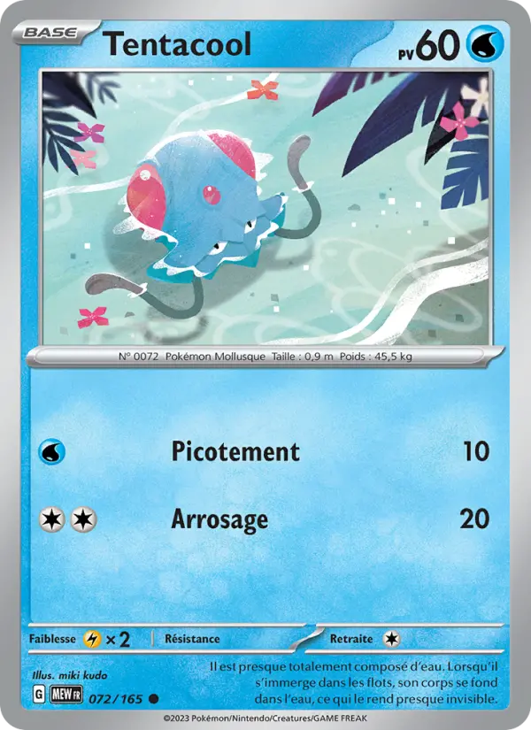 Carte Pokemon 072/165 Tentacool | LorenZone
