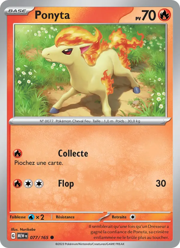 Carte Pokemon 077/165 Ponyta | LorenZone