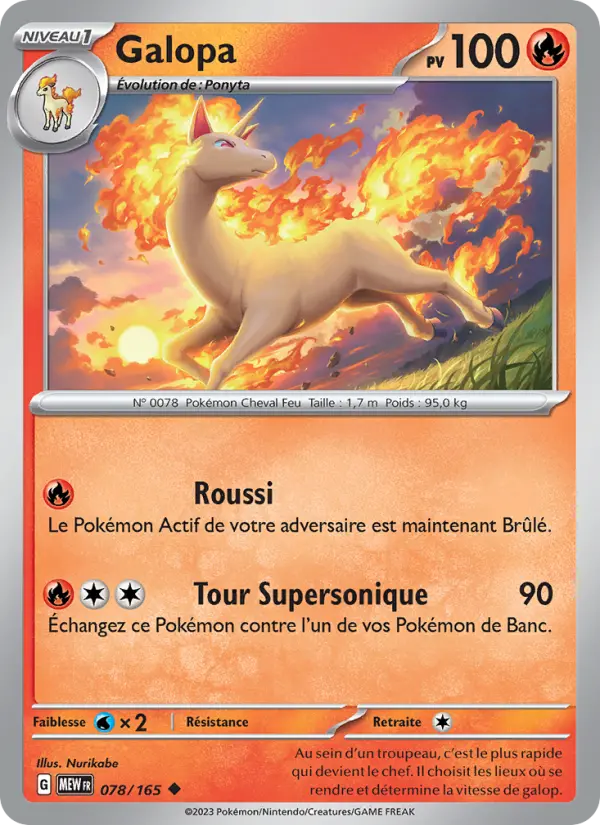 Carte Pokemon 078/165 Galopa | LorenZone
