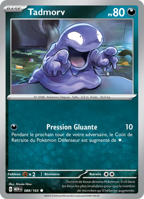 Carte Pokemon 088/165 Tadmorv | LorenZone