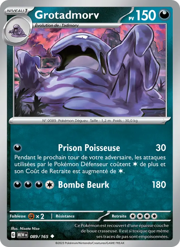 Carte Pokemon 089/165 Grotadmorv | LorenZone