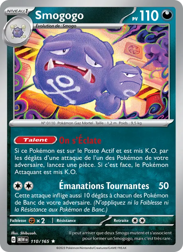 Carte Pokemon 110/165 Smogogo Holo | LorenZone
