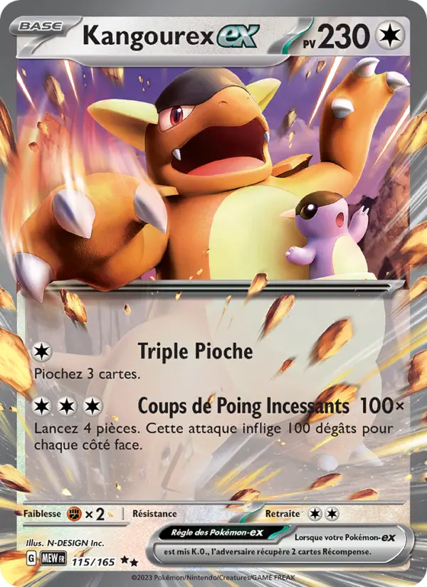 Carte Pokemon 115/165 Kangourex-ex | LorenZone