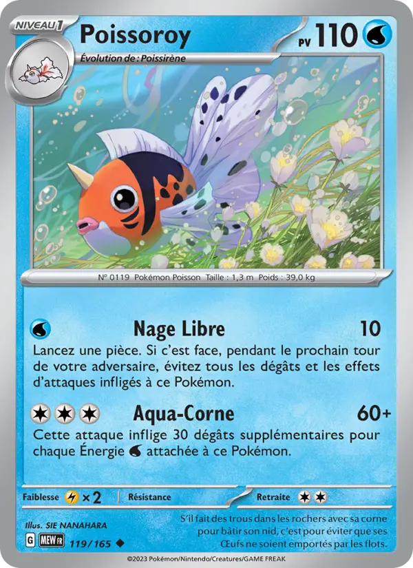 Carte Pokemon 119/165 Poissoroy | LorenZone