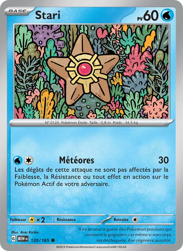Carte Pokemon 120/165 Stari | LorenZone