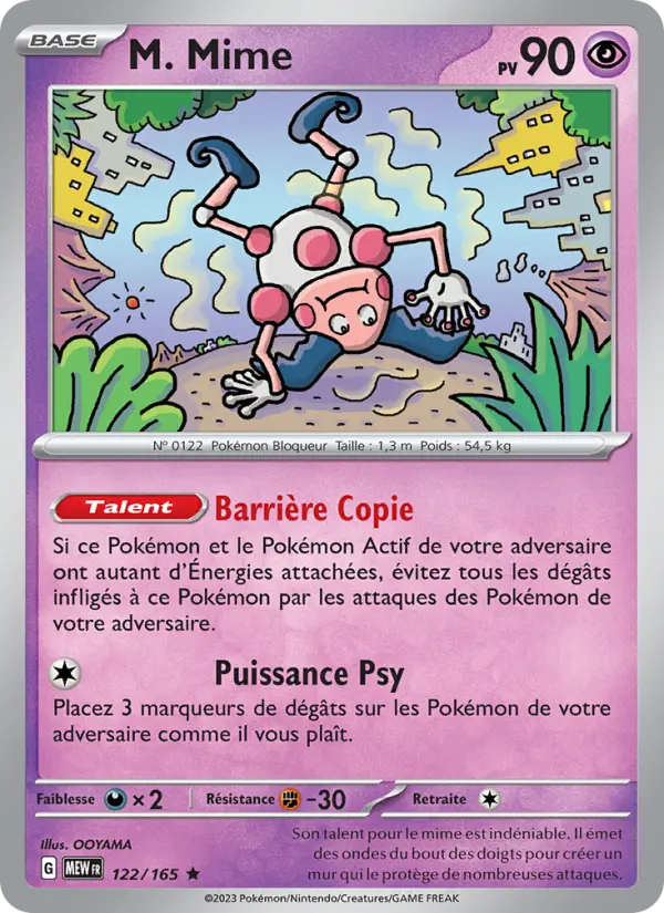 Carte Pokemon 122/165 M. Mime Holo | LorenZone
