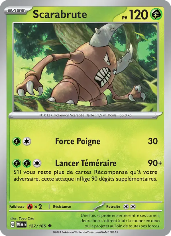 Carte Pokemon 127/165 Scarabrute | LorenZone