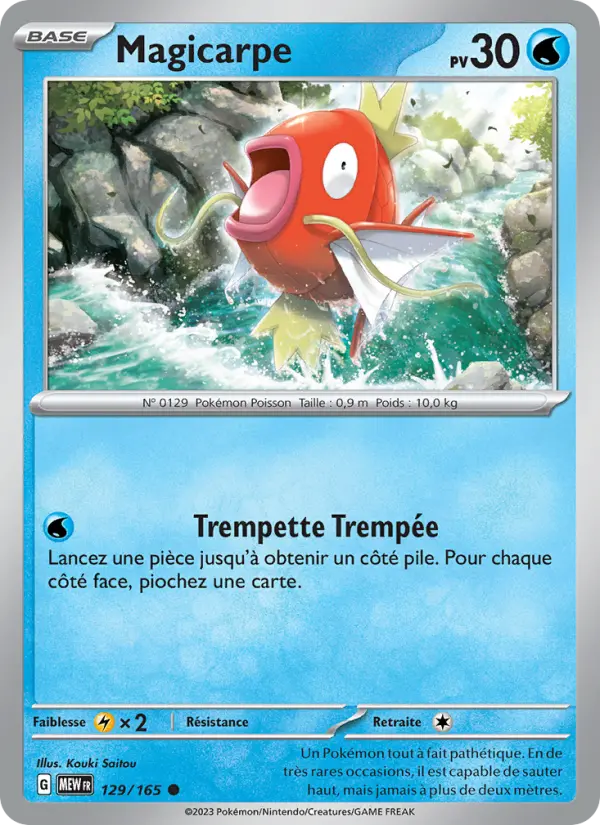 Carte Pokemon 129/165 Magicarpe | LorenZone