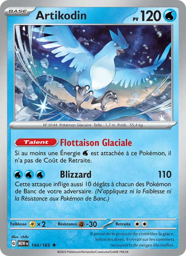 Carte Pokemon 144/165 Artikodin Holo | LorenZone
