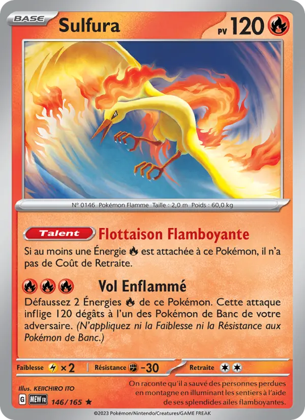 Carte Pokemon 146/165 Sulfura Holo | LorenZone