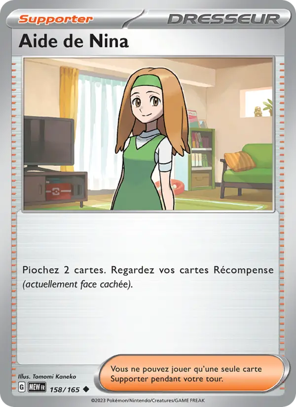 Carte Pokemon 158/165 Aide de Nina | LorenZone