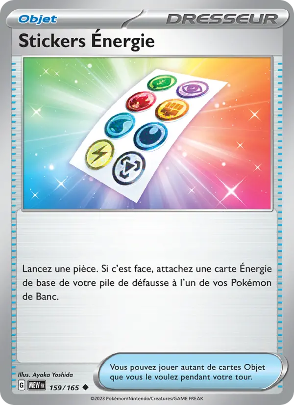 Carte Pokemon 159/165 Stickers Énergie | LorenZone