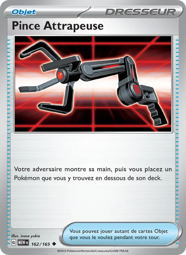 Carte Pokemon 162/165 Pince Attrapeuse | LorenZone