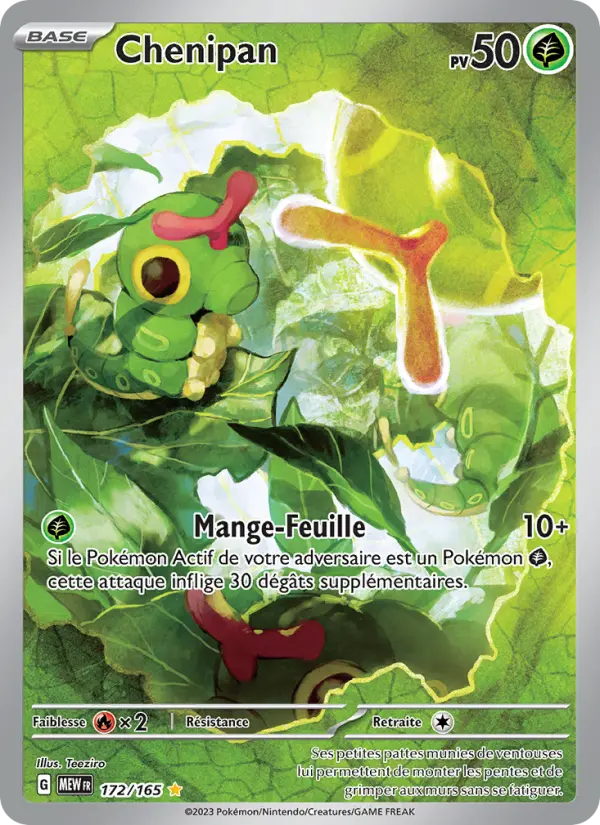 Carte Pokemon 172/165 Chenipan Illustration Rare | LorenZone