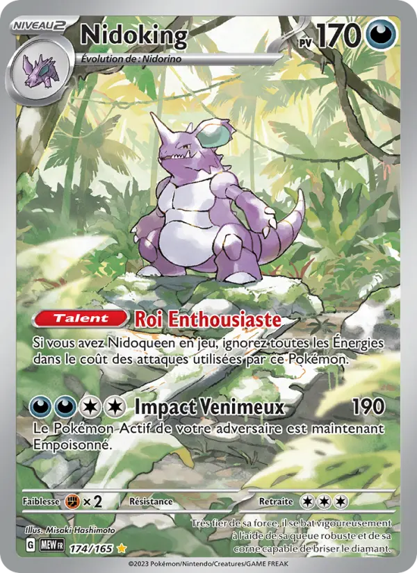Carte Pokemon 174/165 Nidoking Illustration Rare | LorenZone