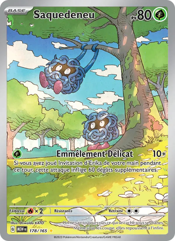 Carte Pokemon 178/165 Saquedeneu Illustration Rare | LorenZone