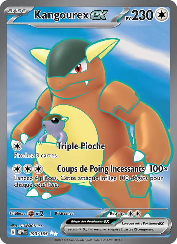 Carte Pokemon 190/165 Kangourex-ex | LorenZone