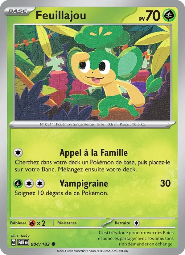 Carte Pokemon 004/182 Feuillajou | LorenZone