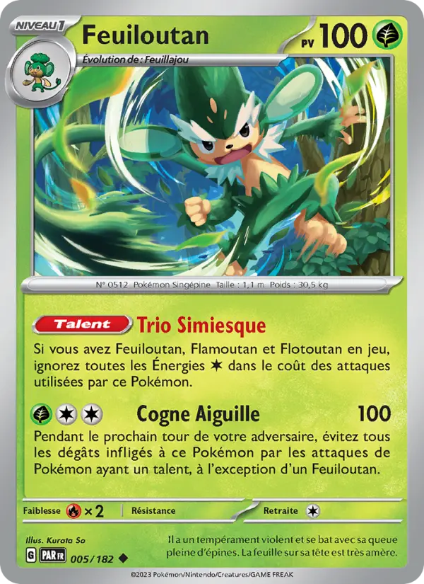 Carte Pokemon 005/182 Feuiloutan | LorenZone