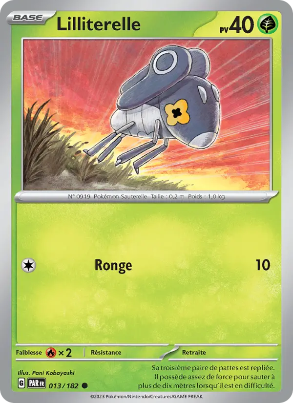 Carte Pokemon 013/182 Lilliterelle | LorenZone