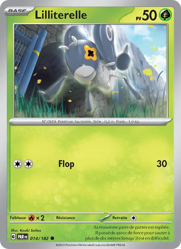 Carte Pokemon 014/182 Lilliterelle | LorenZone