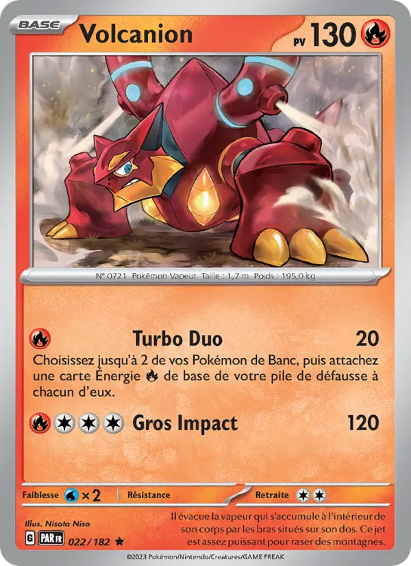 Carte Pokemon 022/182 Volcanion Reverse | LorenZone