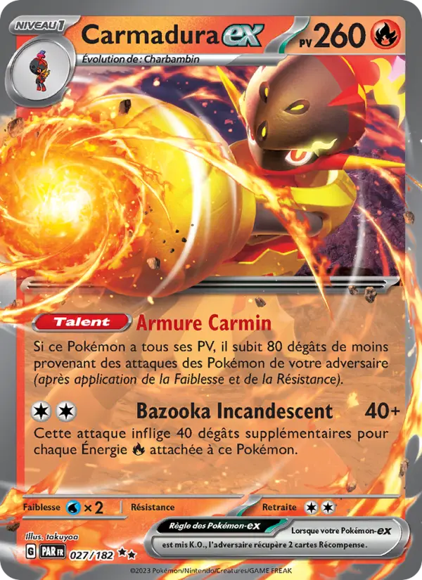 Carte Pokemon 027/182 Carmadura-ex | LorenZone