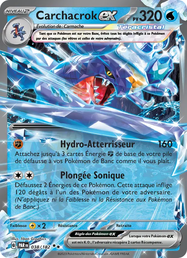 Carte Pokemon 038/182 Carchacrok-ex | LorenZone
