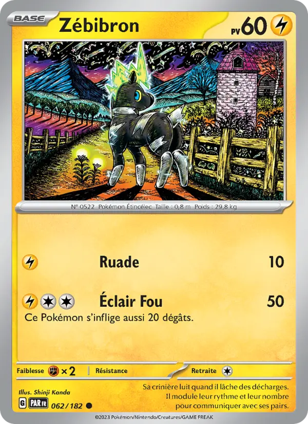 Carte Pokemon 062/182 Zébibron | LorenZone