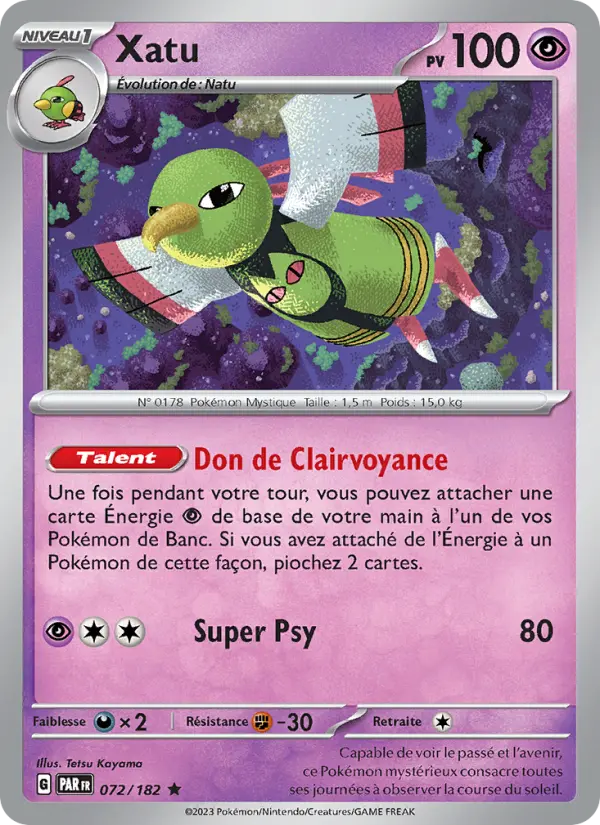 Carte Pokemon 072/182 Xatu Holo | LorenZone