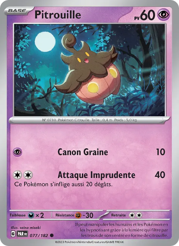 Carte Pokemon 077/182 Pitrouille | LorenZone