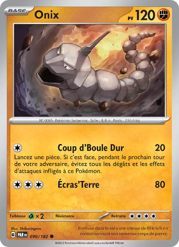 Carte Pokemon 090/182 Onix | LorenZone