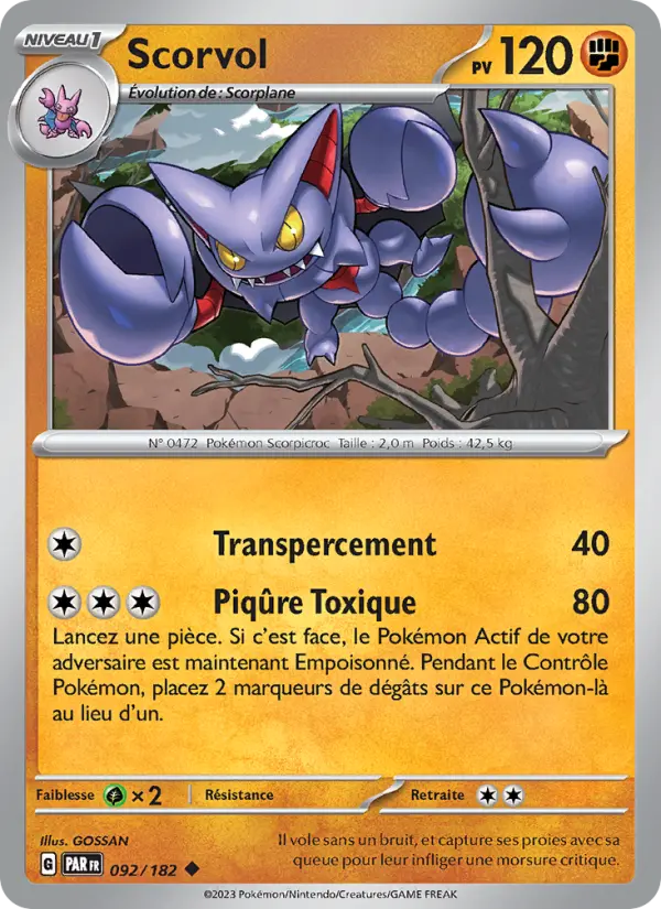 Carte Pokemon 092/182 Scorvol | LorenZone