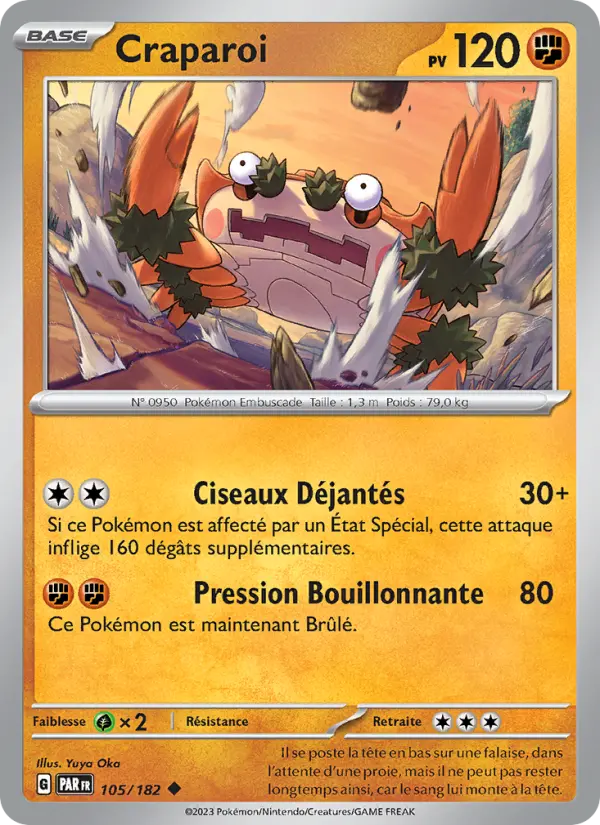Carte Pokemon 105/182 Craparoi | LorenZone