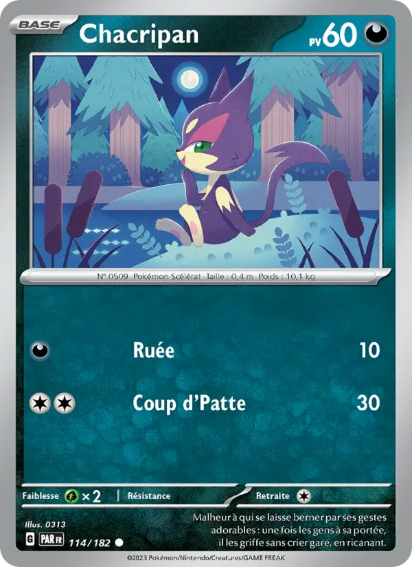 Carte Pokemon 114/182 Chacripan | LorenZone