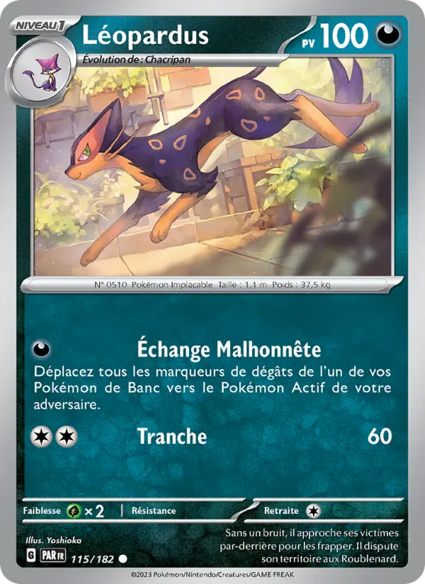 Carte Pokemon 115/182 Léopardus | LorenZone