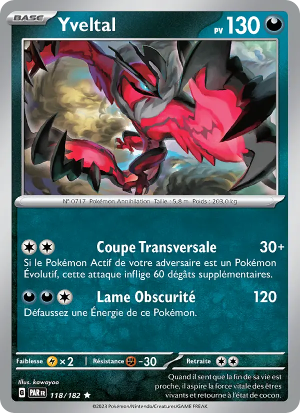 Carte Pokemon 118/182 Yveltal Holo | LorenZone