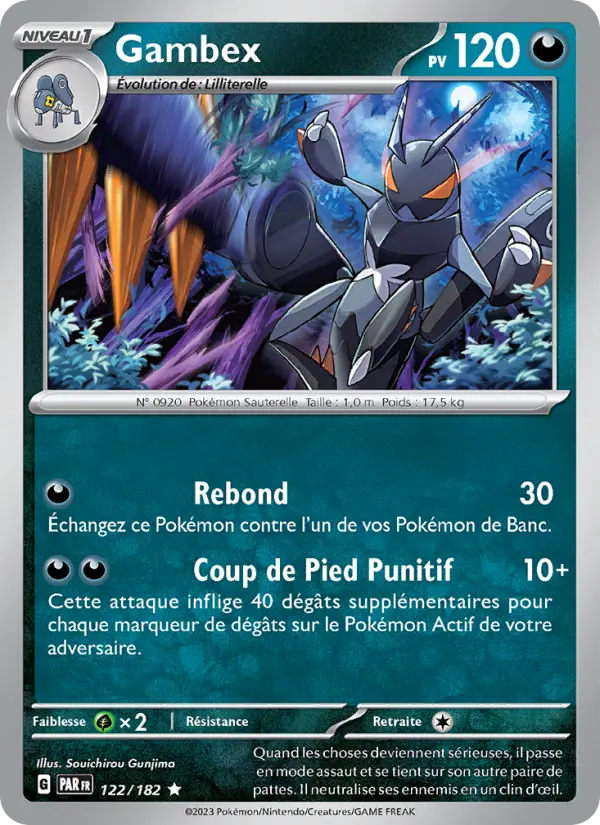 Carte Pokemon 122/182 Gambex Holo | LorenZone