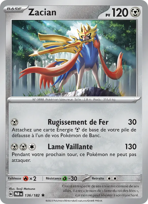 Carte Pokemon 136/182 Zacian Holo | LorenZone